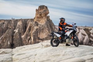 The 790 Adventure is back as KTM's lower-priced option in the LC8c lineup. Photo: KTM