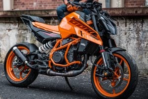 The 2024 KTM 390 Duke has new bodywork, new frame, and updated chassis and engine. Photo: KTM