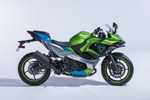 Kawasaki's hybrid motorcycle prototype unveiled at EICMA showed a potential path forward for moto-travelers in a world of EV mandates. But, don't expect an ADV bike version anytime soon. Photo: Kawasaki